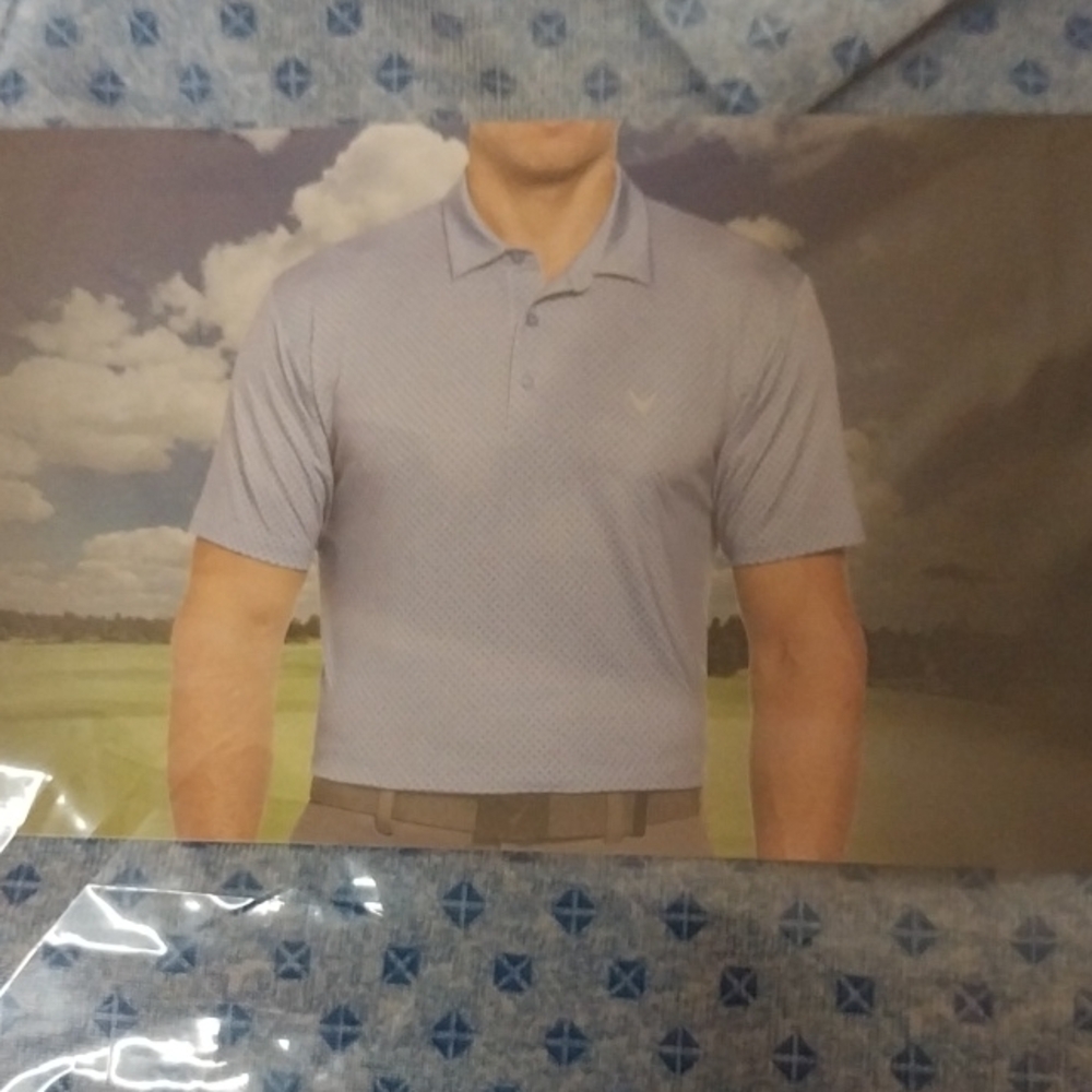 Callaway Light Blue Microdot Performance Stretch … - image 4